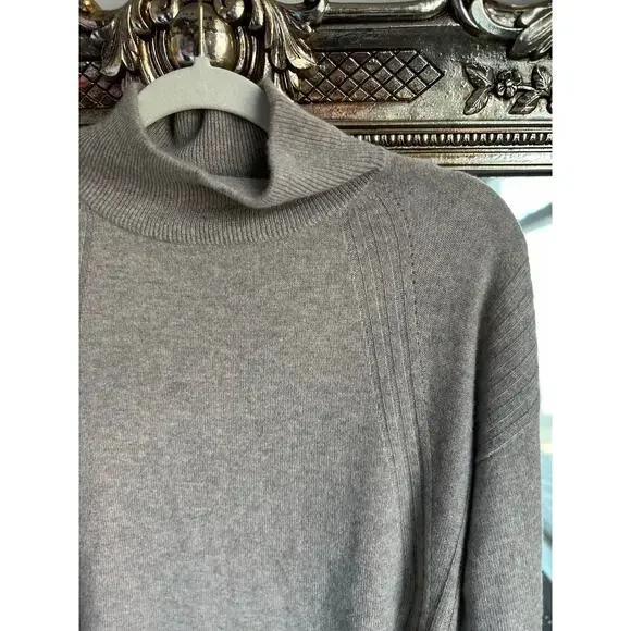 Wrap London Beige Cashmere Funnel Neck Tunic Sweater Small - Picture 2 of 4